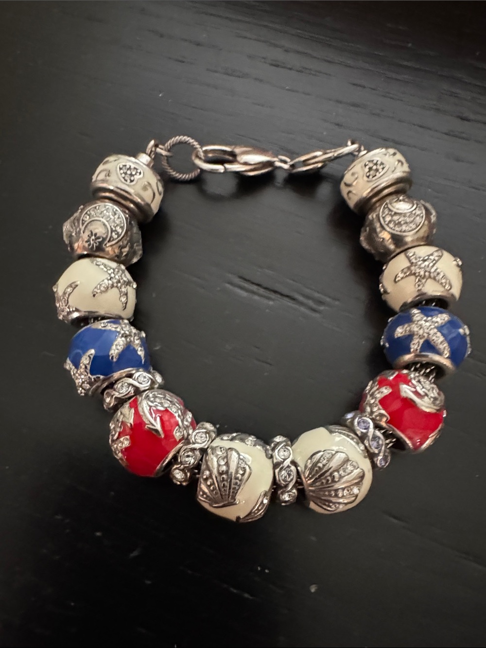 Brighton Nautical Charm Bracelet - 16 Charms - Shells, Anchors, Starfish - Picture 15 of 15